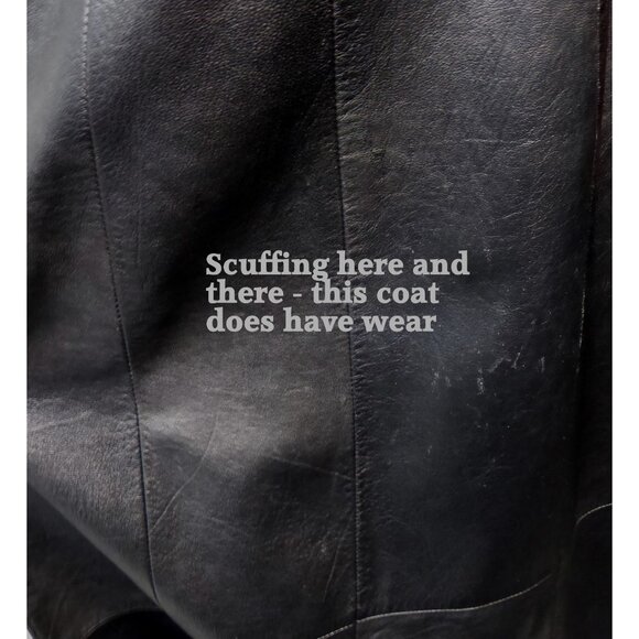 AQTH Leather Maxi Corset Coat L- XL (RUNS SMALL) Black Some Damage Please Read - Picture 11 of 12